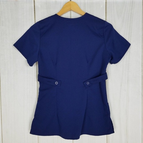 Grey's Anatomy Dark Blue Nurses Medical Scrub Top - Picture 2 of 7